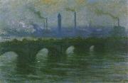 Claude Monet Waterloo Bridge,Overcast Weather oil painting reproduction